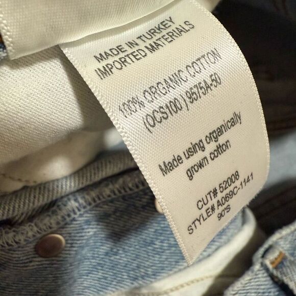 Agolde Mom Dad Jeans Light Wash Distressed High Waisted Straight 27” - Picture 5 of 12